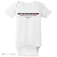Harris Walz Mind Your Own Damn Business Election Baby Bodysuit thumb 0