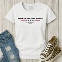 Harris Walz Mind Your Own Damn Business Election Women's T-Shirt thumb 3