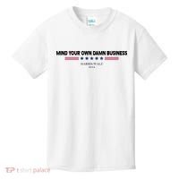 Harris Walz Mind Your Own Damn Business Election Kids T-Shirt thumb 0