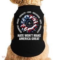 Hate WonT Make America Great Sunflower Kindness Peace Doggie Tank thumb 0
