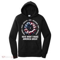 Hate WonT Make America Great Sunflower Kindness Peace Women's Hoodie thumb 0