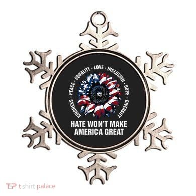 Hate WonT Make America Great Sunflower Kindness Peace Ornament