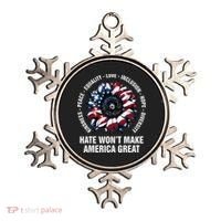 Hate WonT Make America Great Sunflower Kindness Peace Ornament thumb 0
