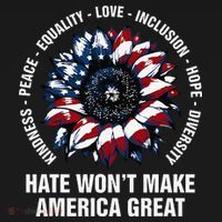 Hate WonT Make America Great Sunflower Kindness Peace Women's Tank Top thumb 5