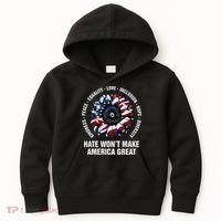 Hate WonT Make America Great Sunflower Kindness Peace Kids Hoodie thumb 0
