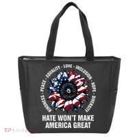 Hate WonT Make America Great Sunflower Kindness Peace Tote Bag thumb 0