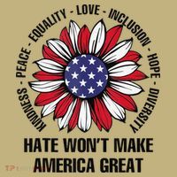 Hate WonT Make America Great Sunflower Kindness Peace Hoodie thumb 7