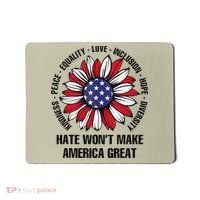 Hate WonT Make America Great Sunflower Kindness Peace Mousepad thumb 0