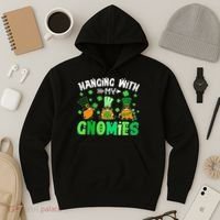 Hanging With My Gnomies Shamrock St Patrick's Day Irish Hoodie thumb 3