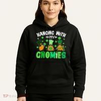 Hanging With My Gnomies Shamrock St Patrick's Day Irish Hoodie thumb 5