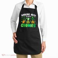 Hanging With My Gnomies Shamrock St Patrick's Day Irish Apron thumb 2