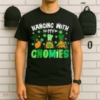 Hanging With My Gnomies Shamrock St Patrick's Day Irish T-Shirt thumb 6