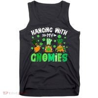 Hanging With My Gnomies Shamrock St Patrick's Day Irish Tank Top thumb 0