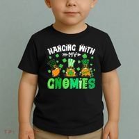 Hanging With My Gnomies Shamrock St Patrick's Day Irish Toddler T-Shirt thumb 2