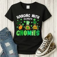 Hanging With My Gnomies Shamrock St Patrick's Day Irish Women's T-Shirt thumb 3