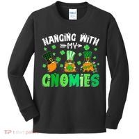 Hanging With My Gnomies Shamrock St Patrick's Day Irish Kids Long Sleeve Shirt thumb 0