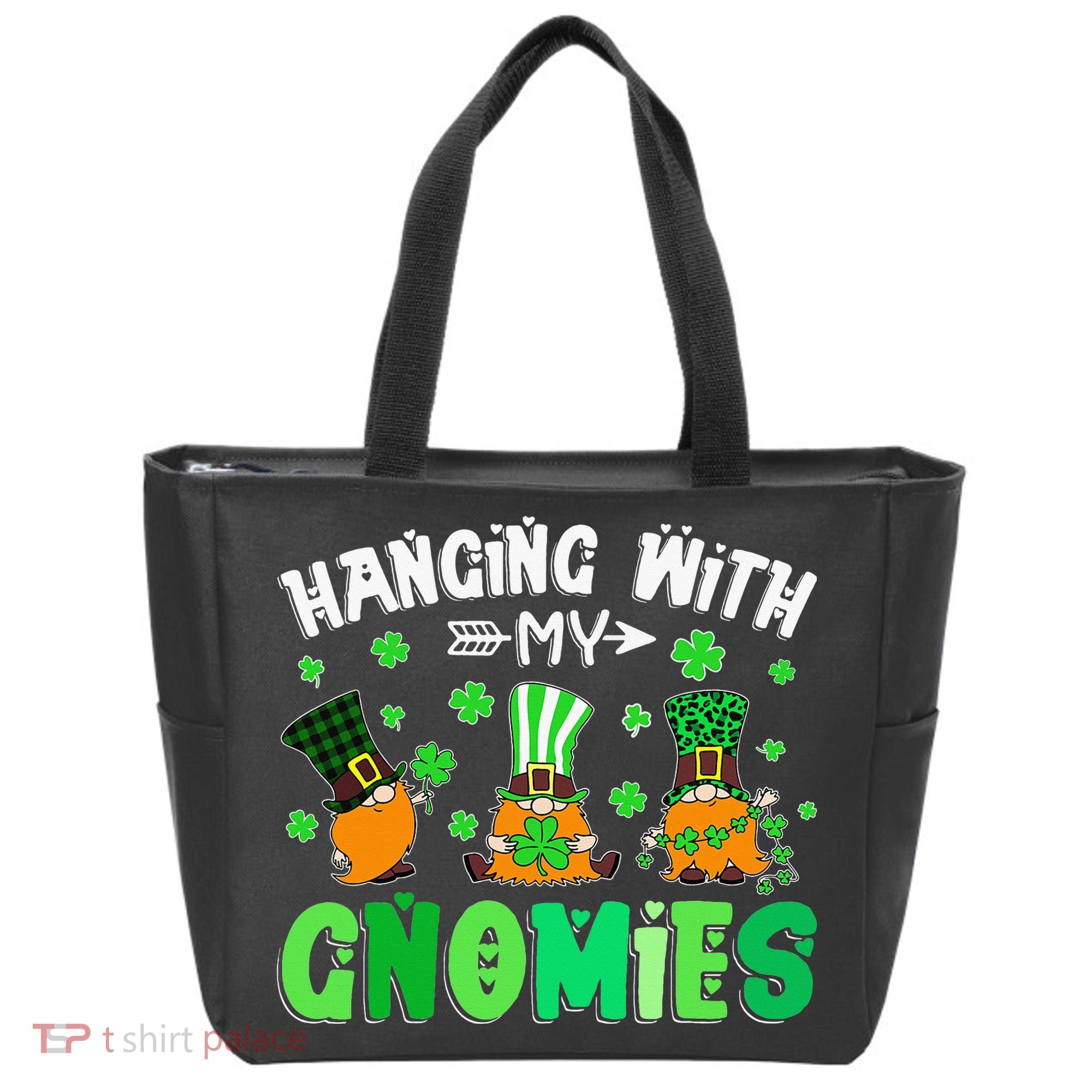 Hanging With My Gnomies Shamrock St Patrick's Day Irish Tote Bag