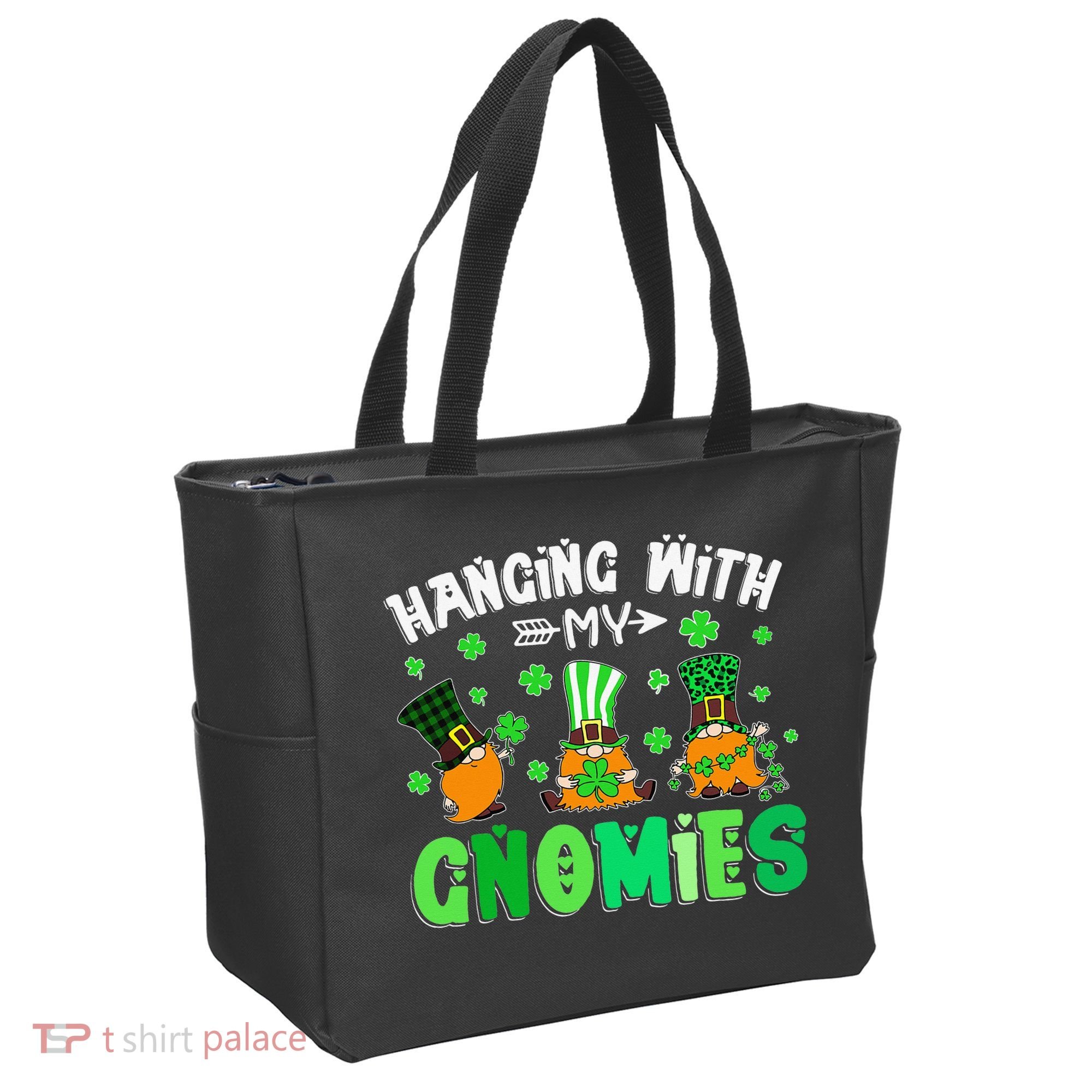 Hanging With My Gnomies Shamrock St Patrick's Day Irish Tote Bag