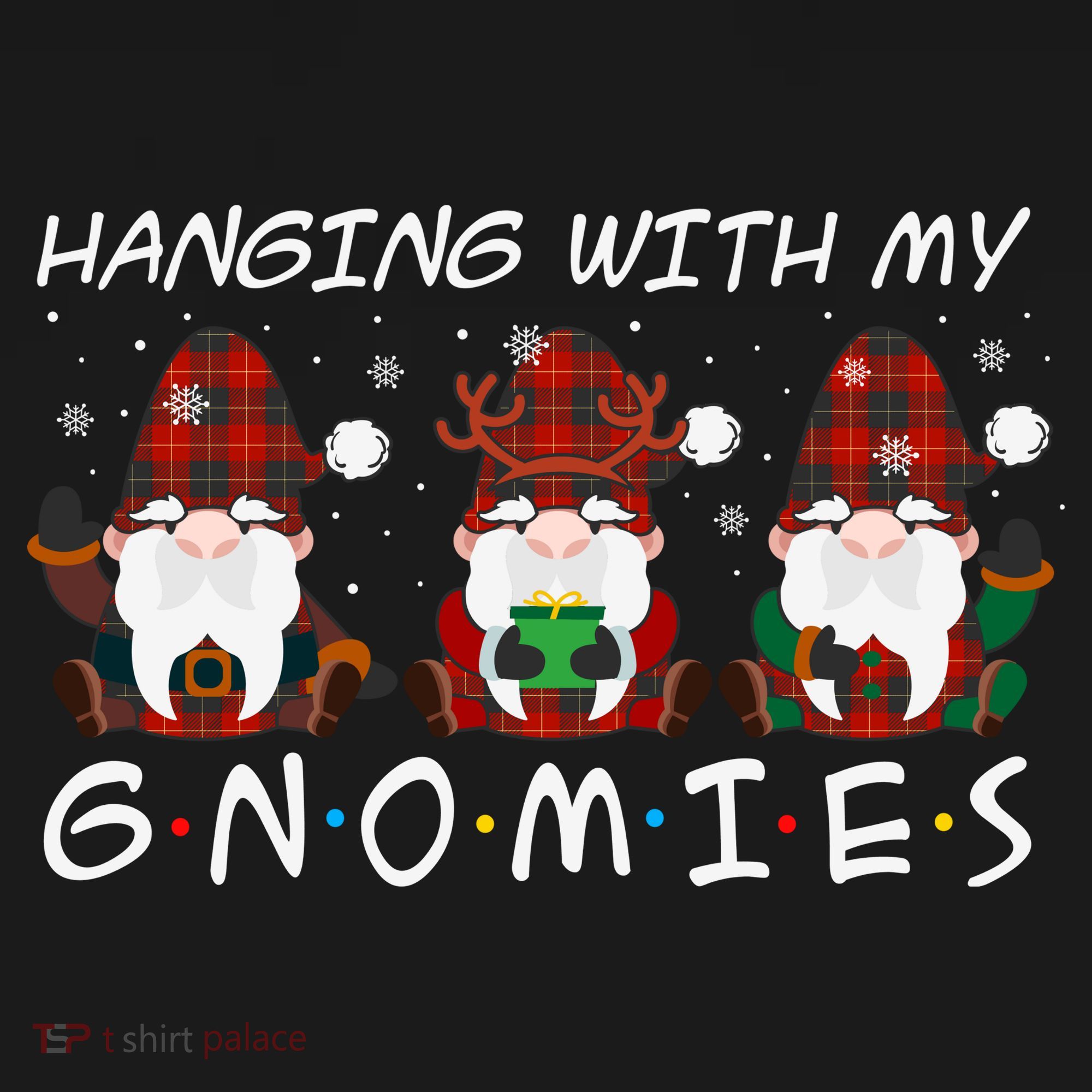 Hanging With My Gnomies Friends Christmas Holiday Women's Hoodie