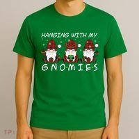Hanging With My Gnomies Friends Christmas Holiday T-Shirt thumb 3
