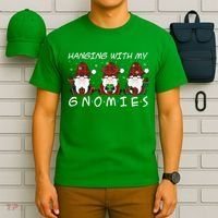 Hanging With My Gnomies Friends Christmas Holiday T-Shirt thumb 6