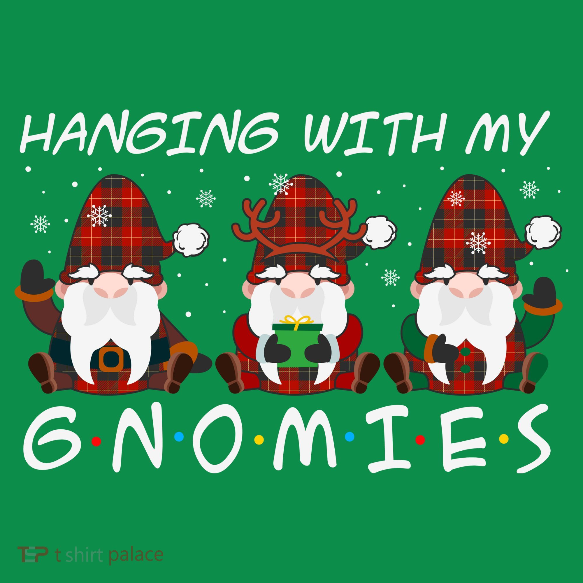 Hanging With My Gnomies Friends Christmas Holiday Baby Bodysuit