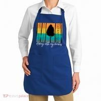 Hiking With My Birches Hilarious Campfire Hiking Funny Gift Apron thumb 2