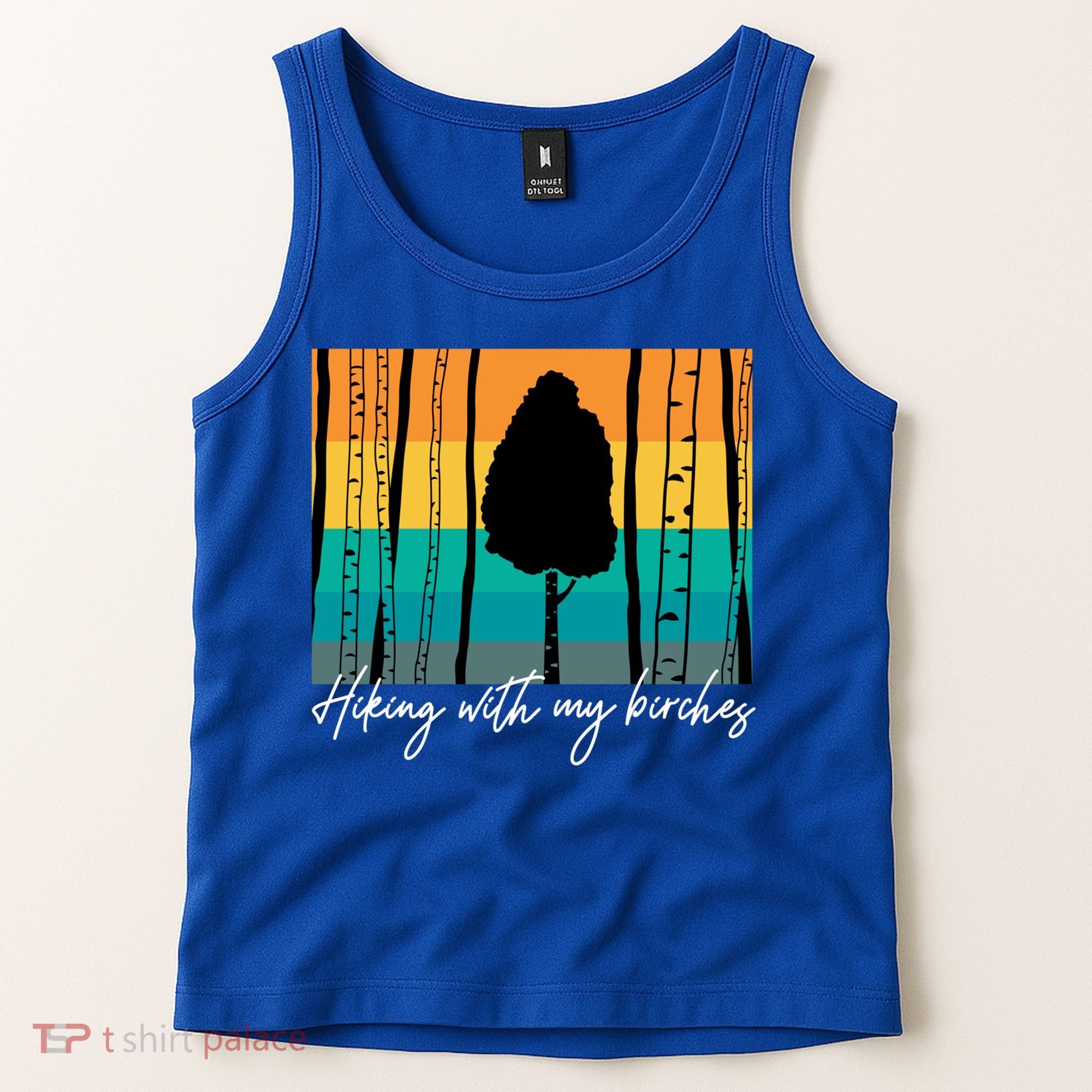 Hiking With My Birches Hilarious Campfire Hiking Funny Gift Tank Top