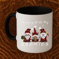 Hanging With My Gnomies Buffalo Red Plaid Christmas Gnome Coffee Mug thumb 2