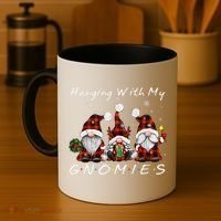 Hanging With My Gnomies Buffalo Red Plaid Christmas Gnome Coffee Mug thumb 4