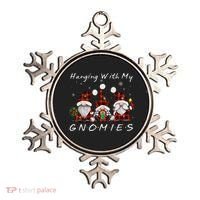 Hanging With My Gnomies Buffalo Red Plaid Christmas Gnome Ornament thumb 0