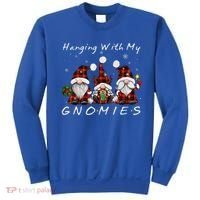 Hanging With My Gnomies Buffalo Red Plaid Christmas Gnome Sweatshirt thumb 0