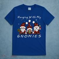 Hanging With My Gnomies Buffalo Red Plaid Christmas Gnome T-Shirt thumb 5
