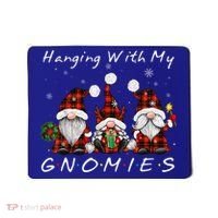 Hanging With My Gnomies Buffalo Red Plaid Christmas Gnome Mousepad thumb 0