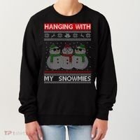 Hanging With My Snowmies Ugly Christmas Women's Sweatshirt thumb 0