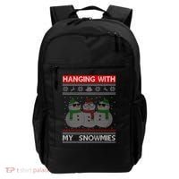 Hanging With My Snowmies Ugly Christmas Backpack thumb 0