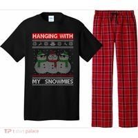 Hanging With My Snowmies Ugly Christmas Pajama Set thumb 0