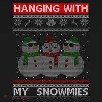 Hanging With My Snowmies Ugly Christmas Women's Hoodie thumb 2