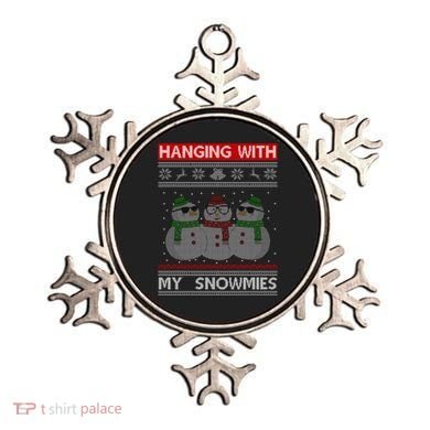 Hanging With My Snowmies Ugly Christmas Ornament