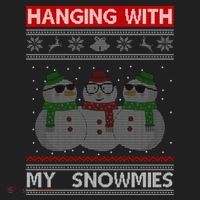 Hanging With My Snowmies Ugly Christmas Golf Towel thumb 3