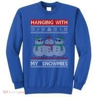 Hanging With My Snowmies Ugly Christmas Sweatshirt thumb 0