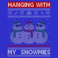 Hanging With My Snowmies Ugly Christmas Mousepad thumb 1