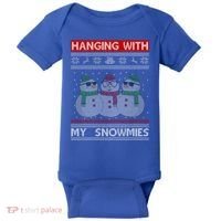 Hanging With My Snowmies Ugly Christmas Baby Bodysuit thumb 0