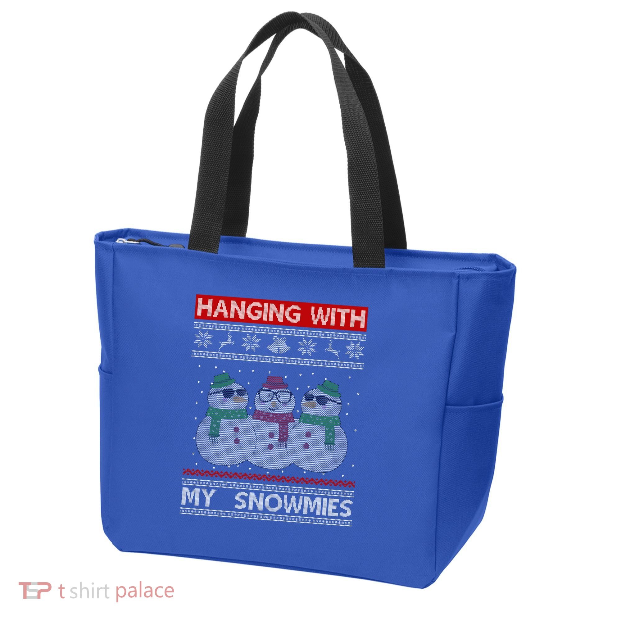 Hanging With My Snowmies Ugly Christmas Tote Bag