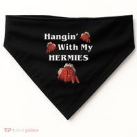 Hangin With My Hermies Funny Hermit Crab Lover USA-Made Doggie Bandana thumb 0