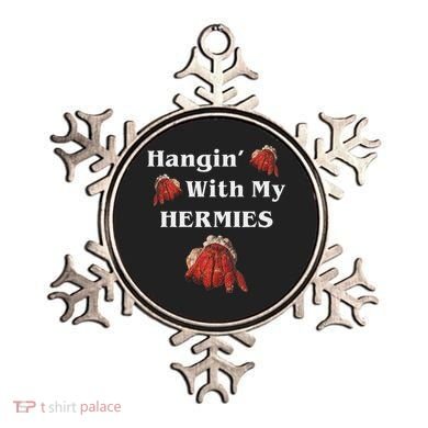 Hangin With My Hermies Funny Hermit Crab Lover Ornament