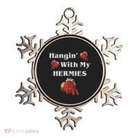 Hangin With My Hermies Funny Hermit Crab Lover Ornament thumb 0