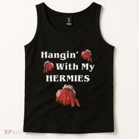 Hangin With My Hermies Funny Hermit Crab Lover Tank Top thumb 2