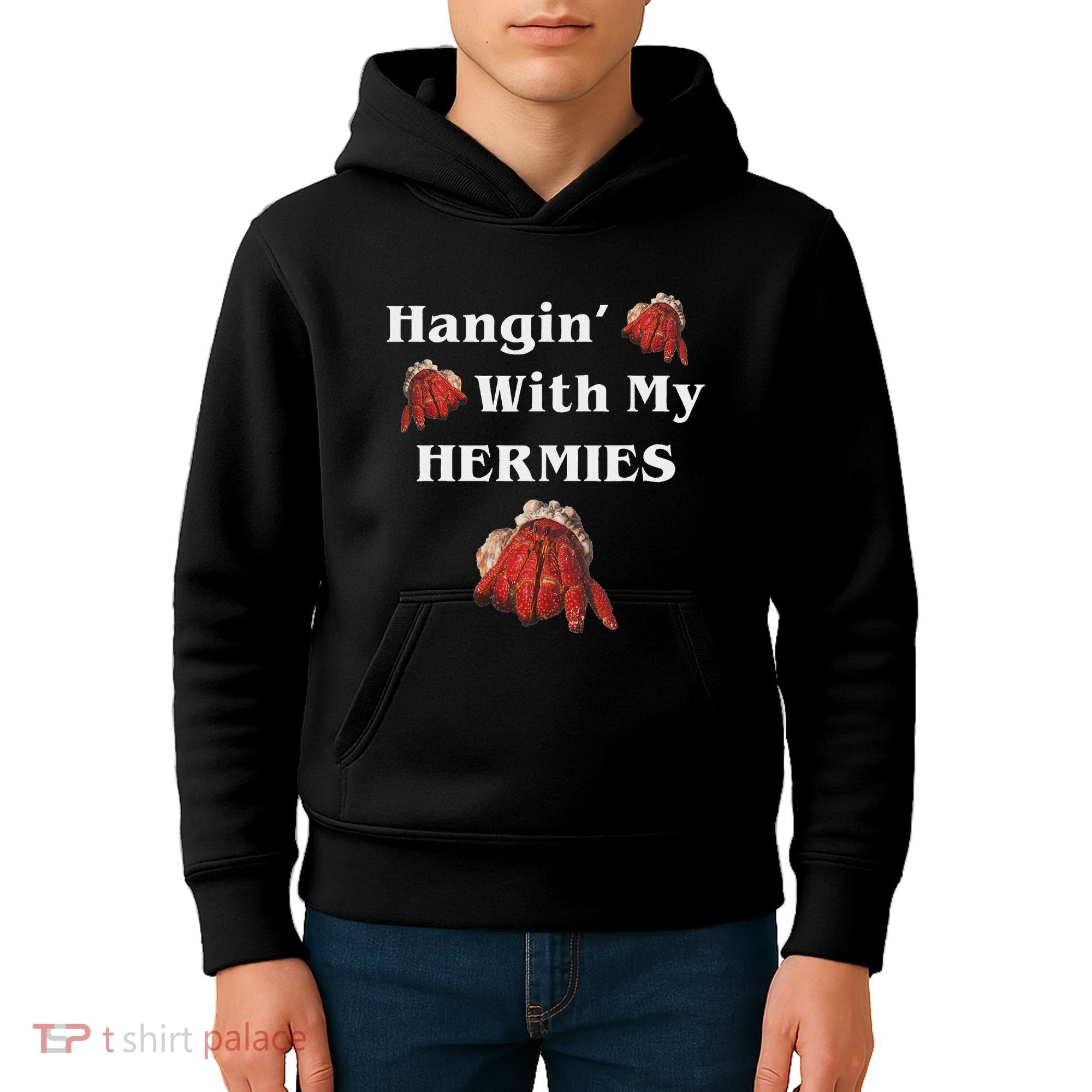 Hangin With My Hermies Funny Hermit Crab Lover Kids Hoodie
