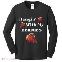 Hangin With My Hermies Funny Hermit Crab Lover Kids Long Sleeve Shirt thumb 0